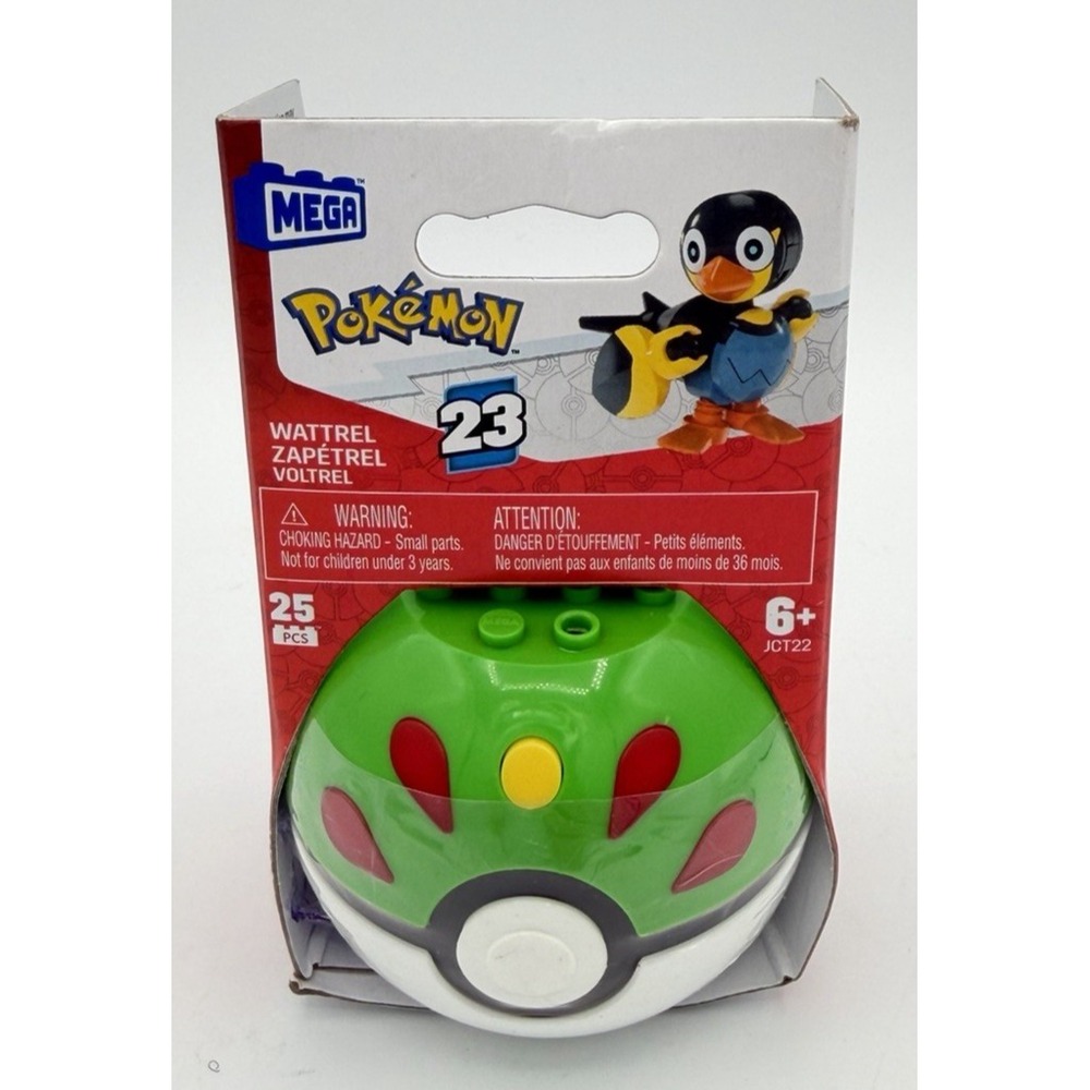 Pokémon Mega Construx Pokeball 23 New Sealed Green & White